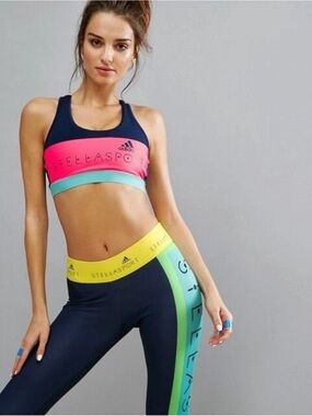 Colorblock Women's sport bra- Red /Navy/